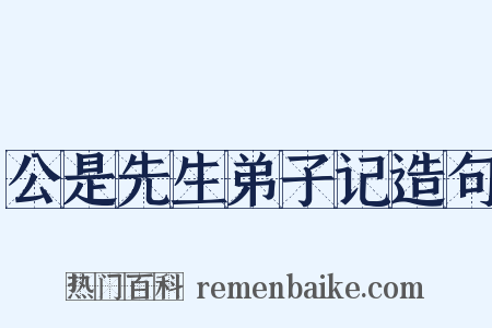 公是先生弟子记造句是什么意思的图片